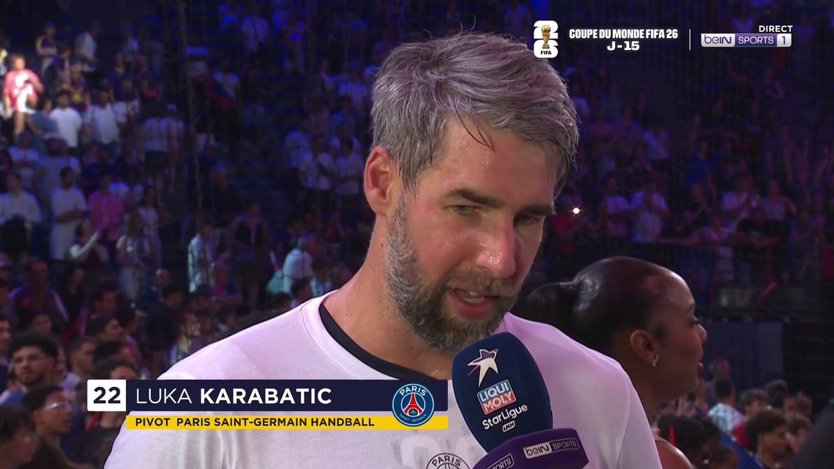 🥵 Luka Karabatic est passé à notre micro après le sacre du PSG Handball : "C'est la première fois que ça m'arrive ici en 11 ans au PSG ! Ça a été une saison extrêmement périlleuse !" #PSGHBCN #HandExtra