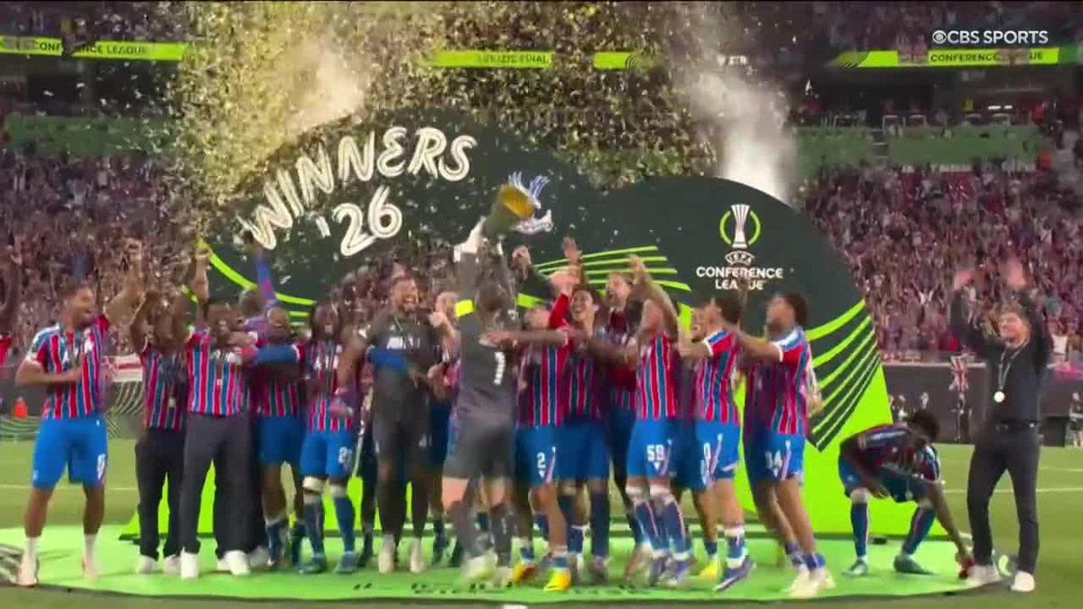 Bringing a European trophy home to South London 🏆 Crystal Palace are Europa Conference League CHAMPIONS ❤️