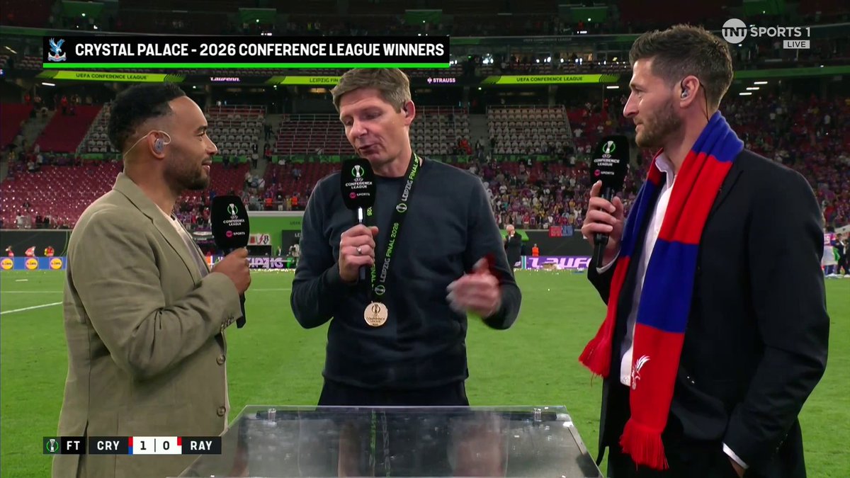 "This club, these players, these fans deserve this" Oliver Glasner talks winning the Conference League and closing the chapter as Crystal Palace manager... 🎙️ Liam MacDevitt 📺 TNT Sports and HBO Max