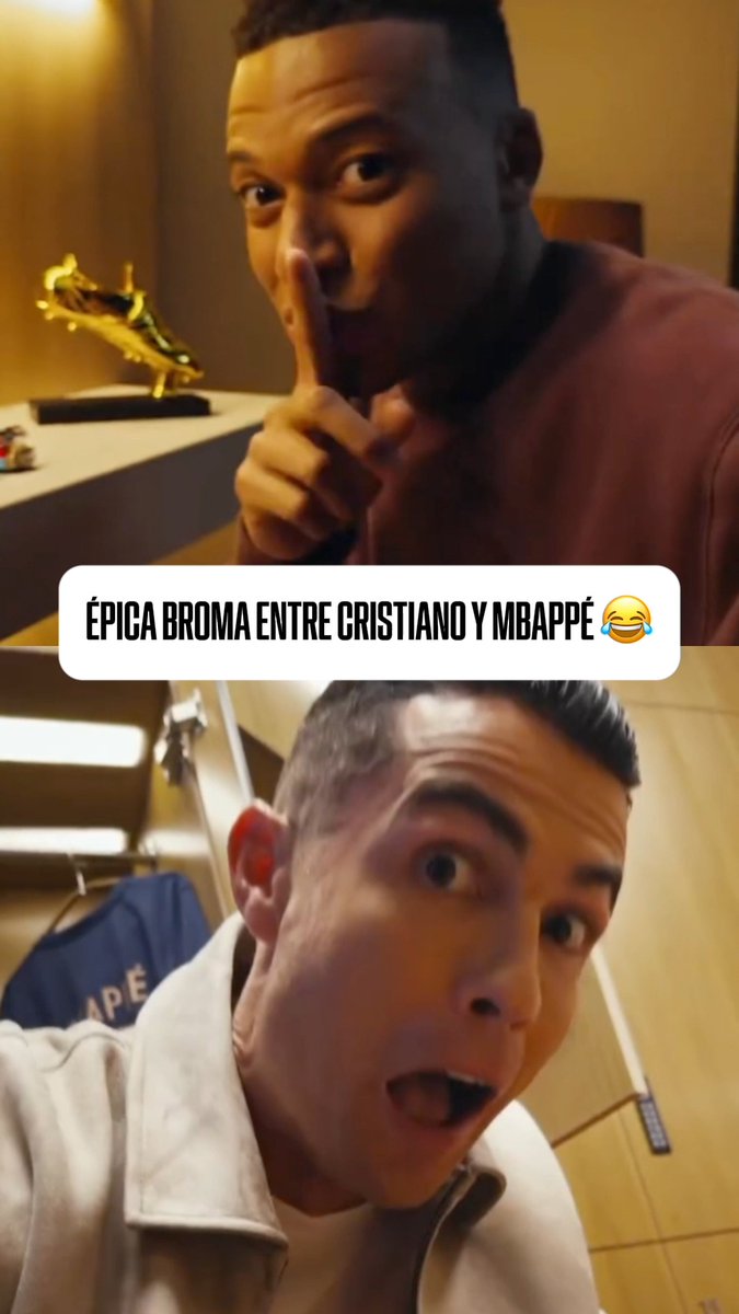 #Fútbol2Day - 🧩 Bromas entre Cristiano Ronaldo y Kylian Mbappé. Una entrega de Lego.