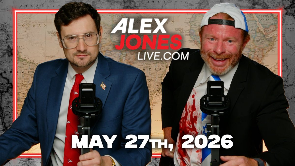 FULL WEDNESDAY ALEX JONES SHOW: “COMPLETE FABRICATION," White House Warns Public Not To Believe Any Iran State Media Reports On Peace Deal! PLUS, MAGA Dominates Primaries! ALL Trump-Endorsed Candidates Won! Harrison Smith Breaks Down Why Crime Is EXPLODING Across America & The West, Revealing More On The Government-Run Migrant Takeover Of Ireland! Comedian & Commentator JP Sears Joins In-Studio To React To The Latest News Stories! FINALLY, Top Researcher & AI Developer "Danks" Follows The Money & Breaks Exclusive Findings On Israeli Lobbyists' Stranglehold On America! THIS IS MUST-WATCH/SHARE INFO! — 5/27/26