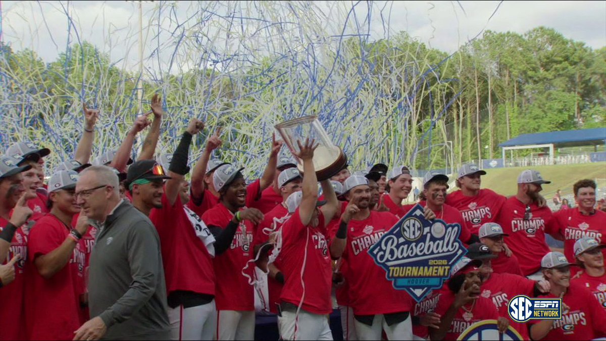 The moment Georgia Baseball became SEC tourney champions 🏆