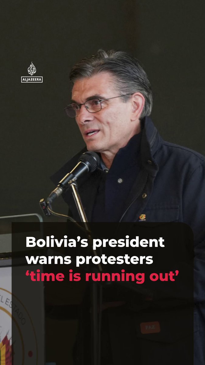 Bolivia’s president has warned protesters “time is running out” amid a weeks-long standoff over the country’s economic and political crisis. President Rodrigo Paz has secured powers to declare a State of Emergency, but protesters remain unmoved.