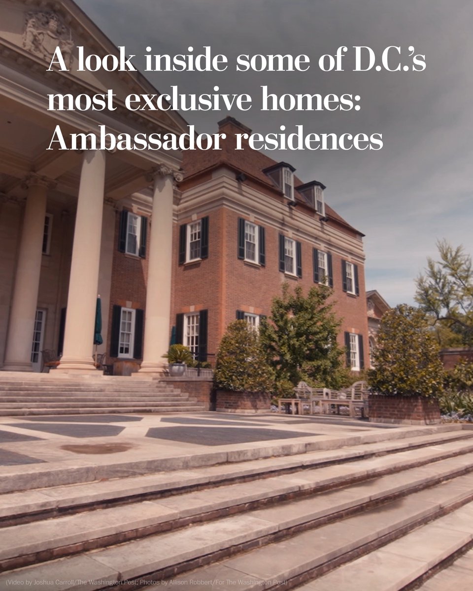 The residences of ambassadors are where diplomats work to further national interests. Few people have access to these spaces. The Washington Post went inside seven of D.C.’s most exclusive and historic diplomatic buildings to give you an up-close look: