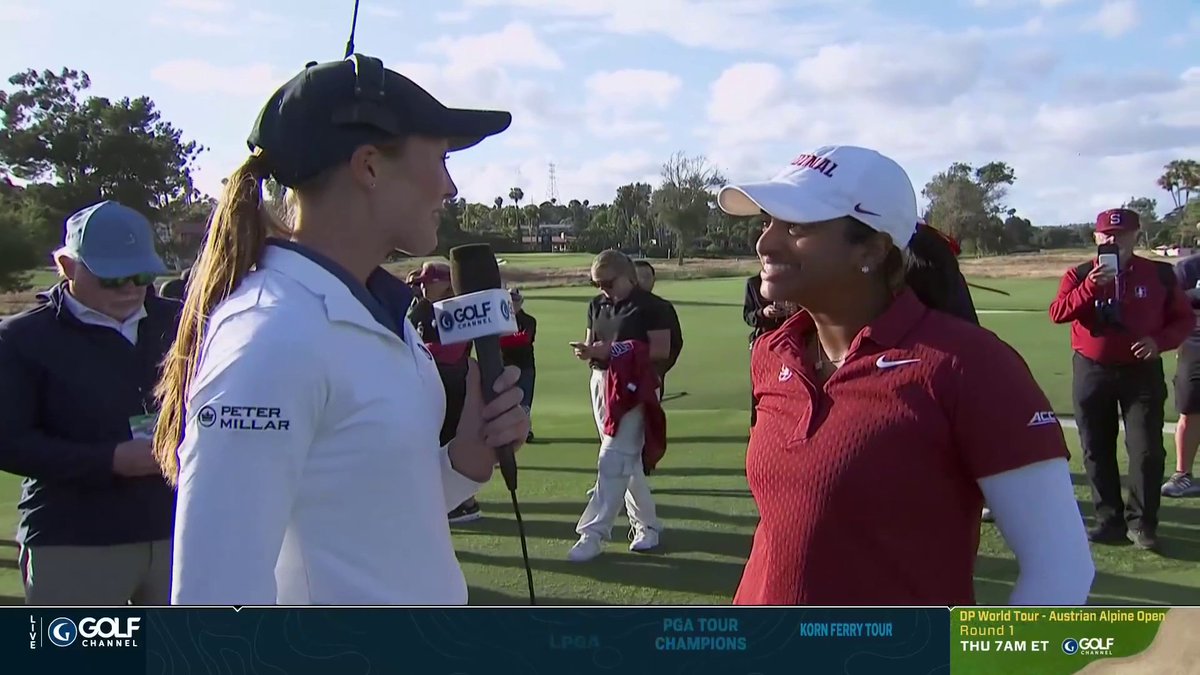 Megha Ganne earned the clinching point for @StanfordWgolf in her final collegiate round 🙌 Hear what it all means 🥹 Golf Channel | @att