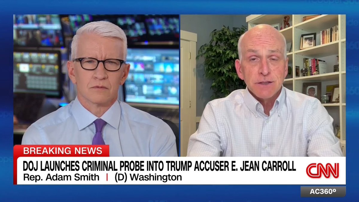 The Justice Department has launched a criminal investigation into E. Jean Carroll, the former magazine columnist who accused President Donald Trump of sexual assault, according to multiple sources. "This is an unbelievable abuse of power," says Democratic Rep. Adam Smith.