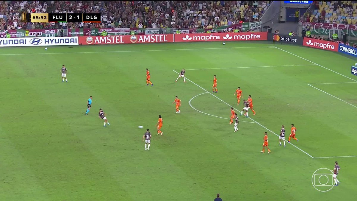 O gol de Canobbio. Fluminense 3x1 La Guaira. 🎥 TV Globo | ge