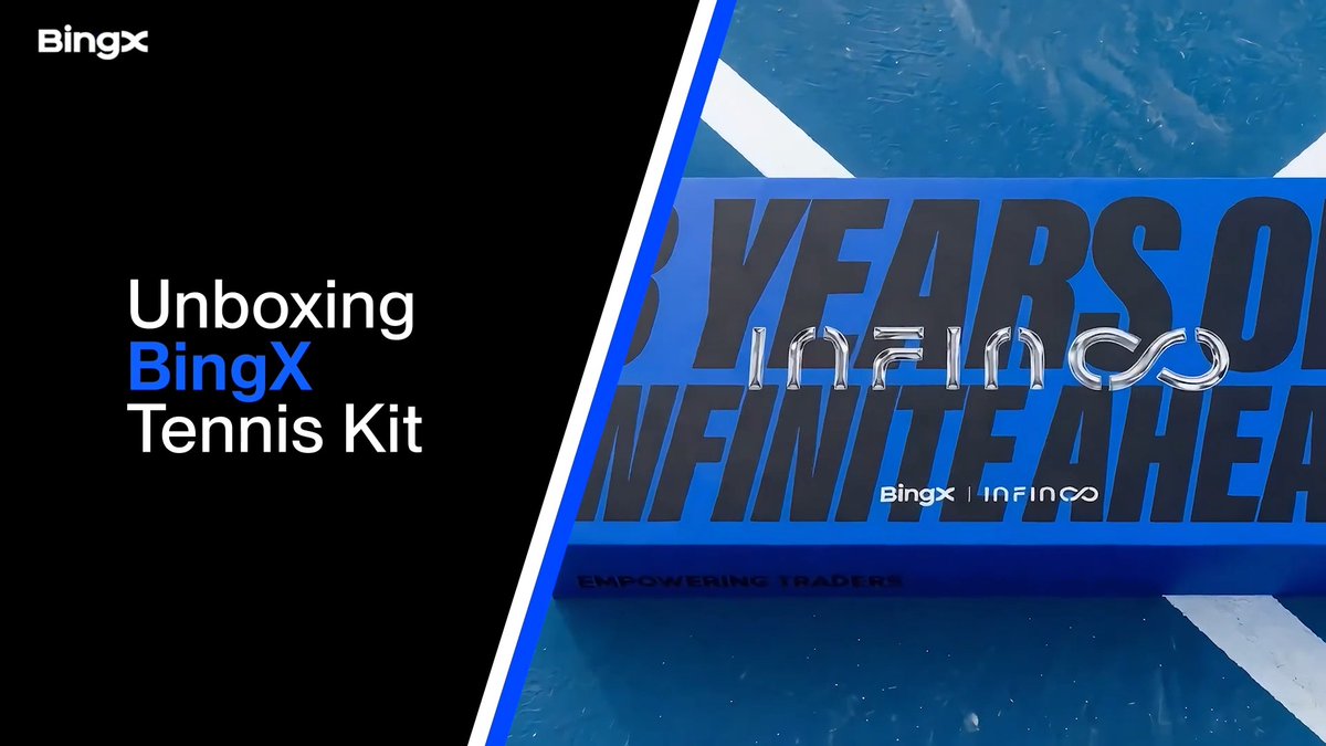 Unbox the BingX tennis kit with us 🎾 Want one? We're giving it away 1 Tennis kit + 3 × 20 USDT vouchers To enter: 1️⃣ Follow + repost 2️⃣ Comment #BingXInfin8