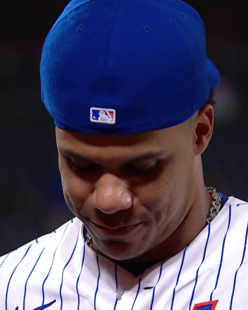 "We just got to keep cheering for the Knicks. Let's go Knicks." Juan Soto tells Steve Gelbs about his Jalen Brunson-inspired celebration: