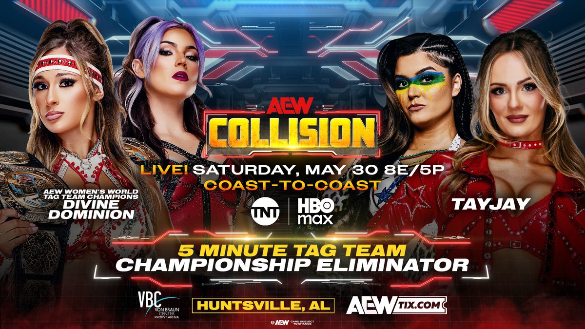 The #AEW Women’s World Tag Team Champions Divine Dominion (MEGAN BAYNE ⚡️ メーガン・ベイン + Lena Kross レナ・クロス) did not take too kindly to TayJay calling them out! Watch #AEWCollision LIVE on TBS + HBO Max