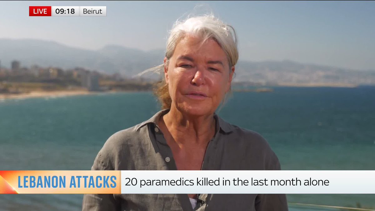 Sky's Alex Crawford reports from Beirut and explains what it is like for the people living in Lebanon as the Israel-Hezbollah war intensifies. Watch Alex's full report as she joined Lebanon's paramedics as they came under attack: