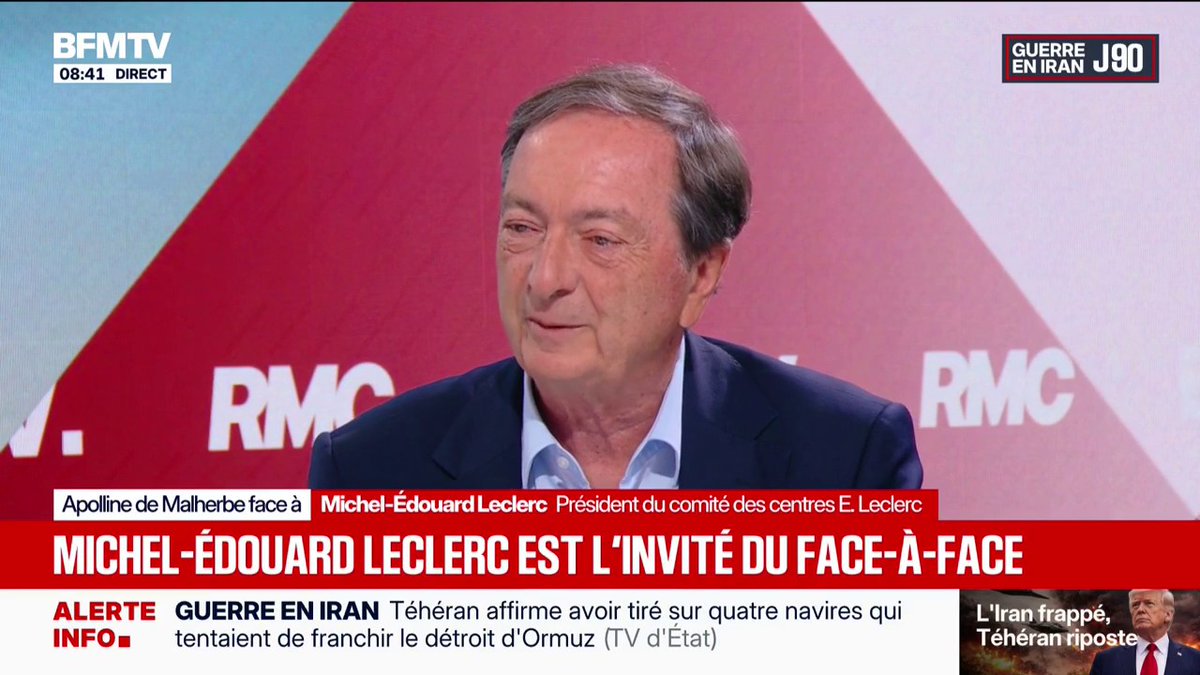 Plafonnement des prix de Total: "Ça ne compense pas les profits énormes qu'il a fait", estime Michel-Édouard Leclerc