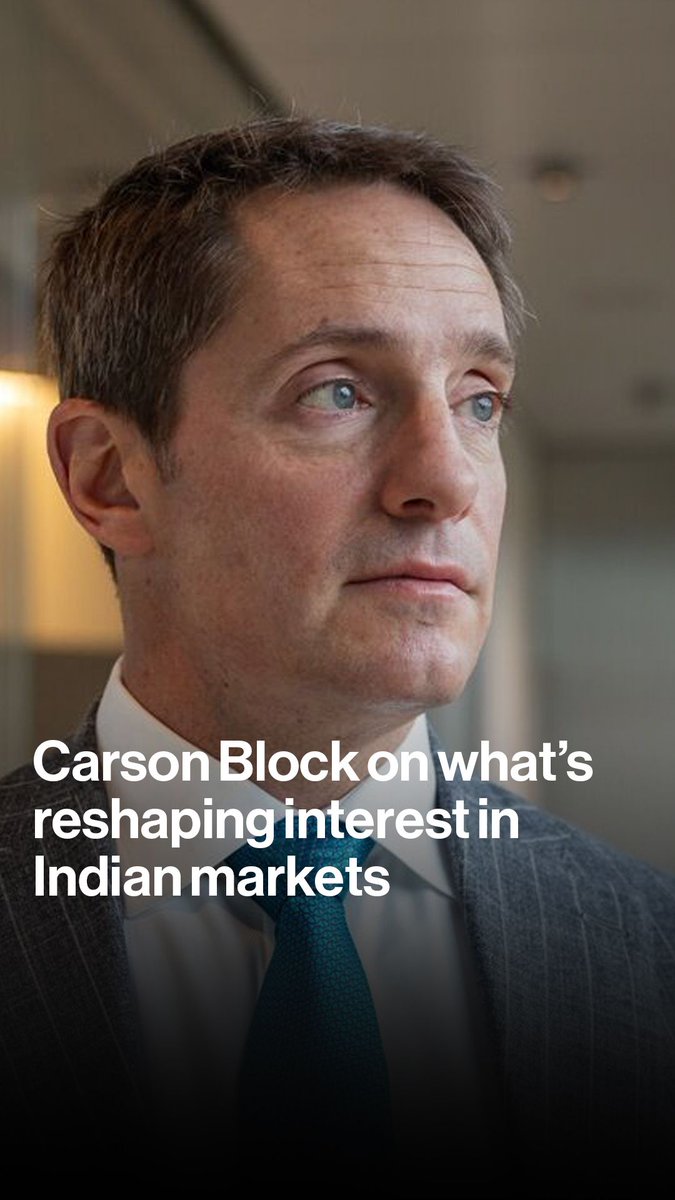 From AI to the Iran war, Muddy Waters Capital CEO Carson Block talks to Bloomberg's Haslinda Amin about why investors may be pulling out of India. More here: