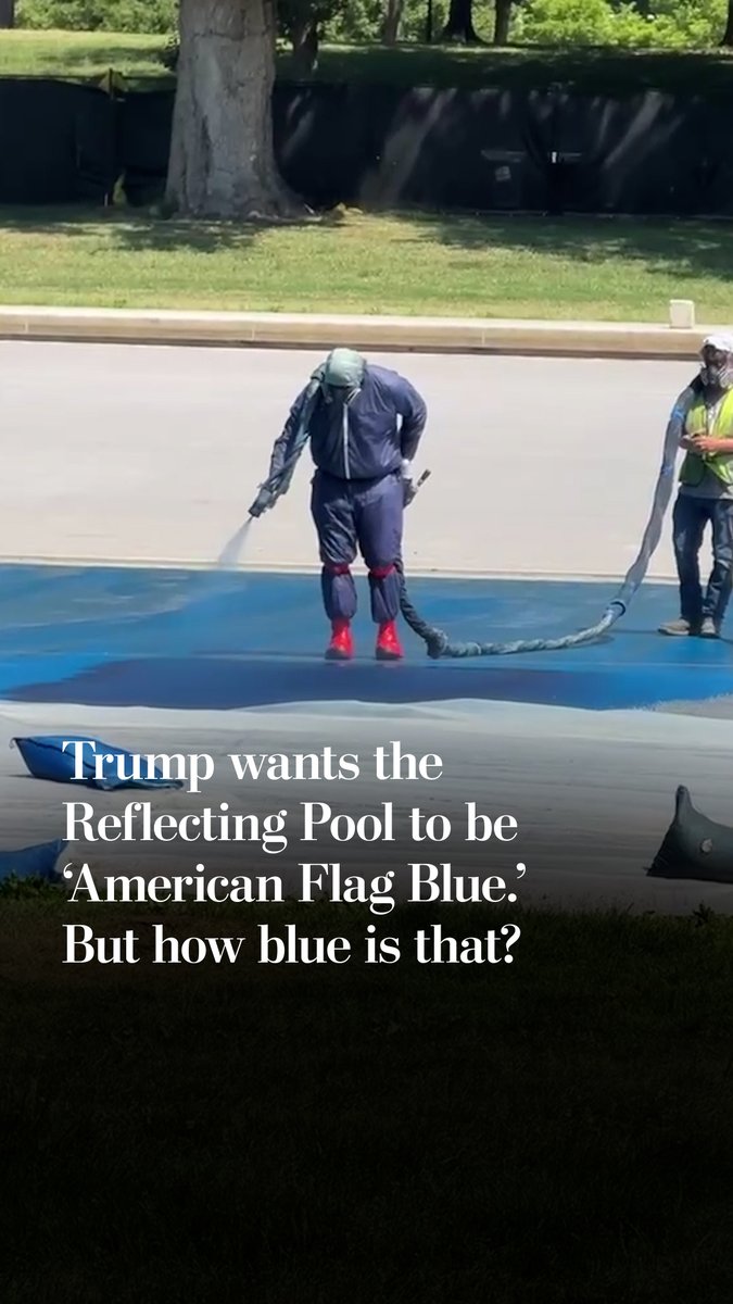 A D.C. district court judge spent an afternoon trying to parse just how blue “American Flag Blue” — the color that President Trump selected for the fresh paint job in the Reflecting Pool — could be. Here’s what we found: