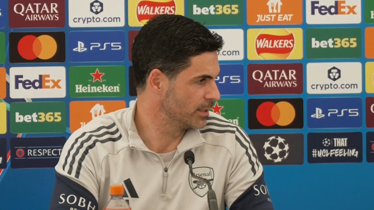 🗣️ "I'm very confident." Mikel Arteta believes his Arsenal squad are in a great position to lift the Champions League this weekend 🏆