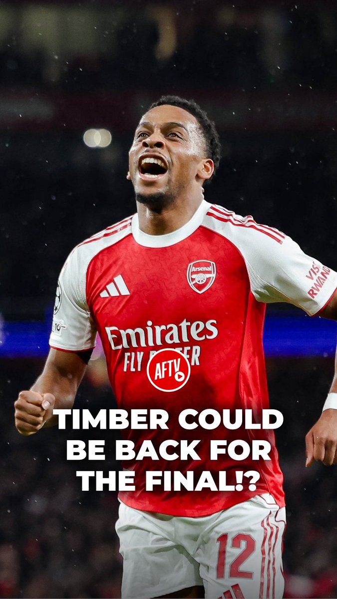 Jurrien Timber could be back for the Champions League final! 🔥 #AFTVBudapest #Arsenal #Football