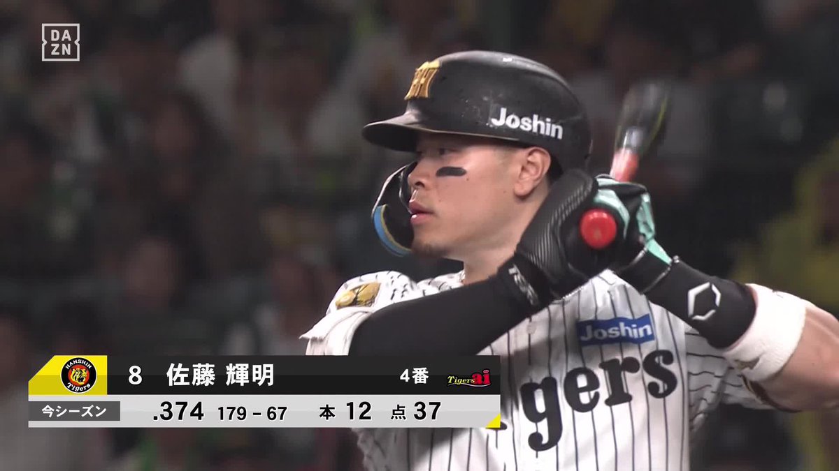 天をつんざくような一発 佐藤輝明 雨空を切り裂いた! 第13号ソロでキング独走! ⚾️阪神×日本ハム #阪神タイガース #だったらDAZN