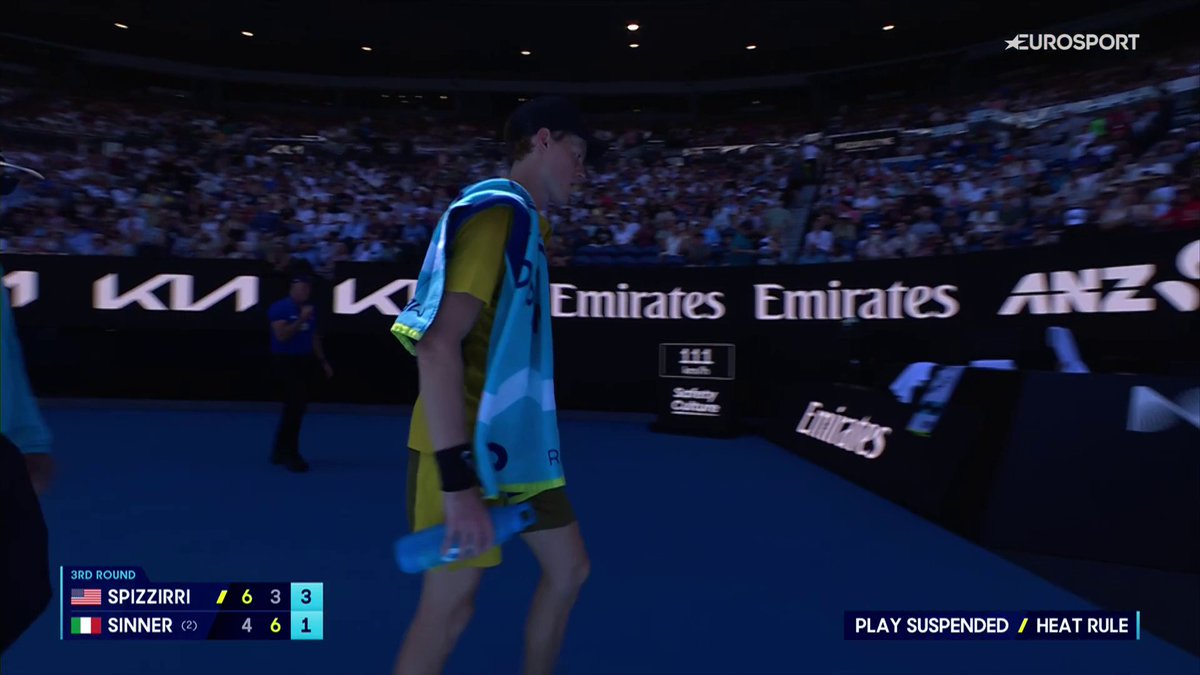 We saw almost identical scenes in the early rounds of #AusOpen and a lengthy break for Sinner off the court and he came back absolutely fine. When will the media start asking questions or have they been told they are not allowed? Enoughs enough.
