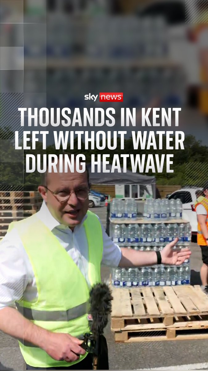 South East Water says it planned for the hot weather but demand outstripped the speed at which it could pump treated water to customers' homes. Bottled water is being handed out in several locations Correspondent Oliver Whitfield-Miočić reports
