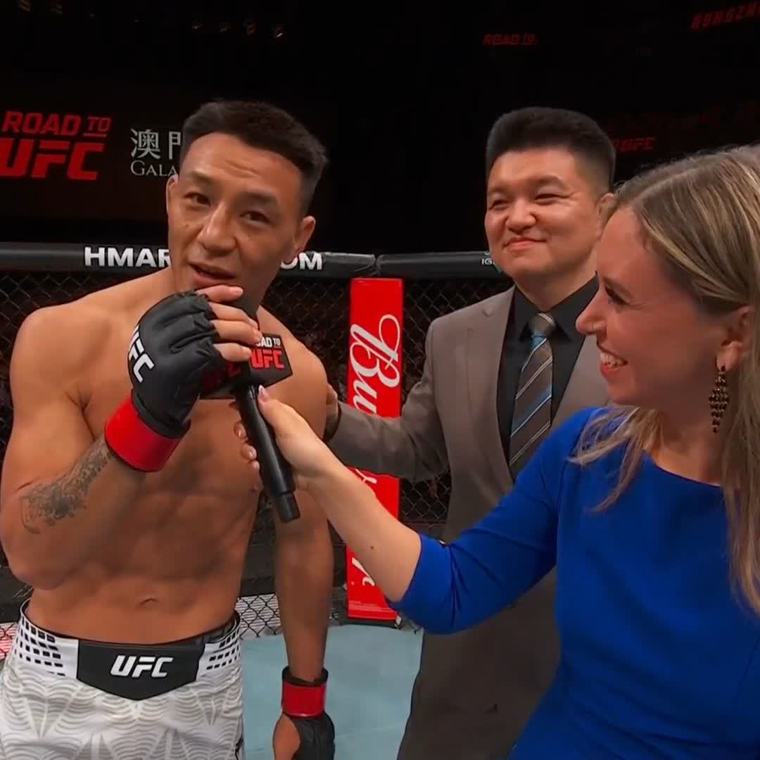 "Let's do it brotha!" 🗯️ Who wants to see Rong Zhu take on @QuillanSalkilld next? [ Watch #RTU5 on UFC FIGHT PASS ]