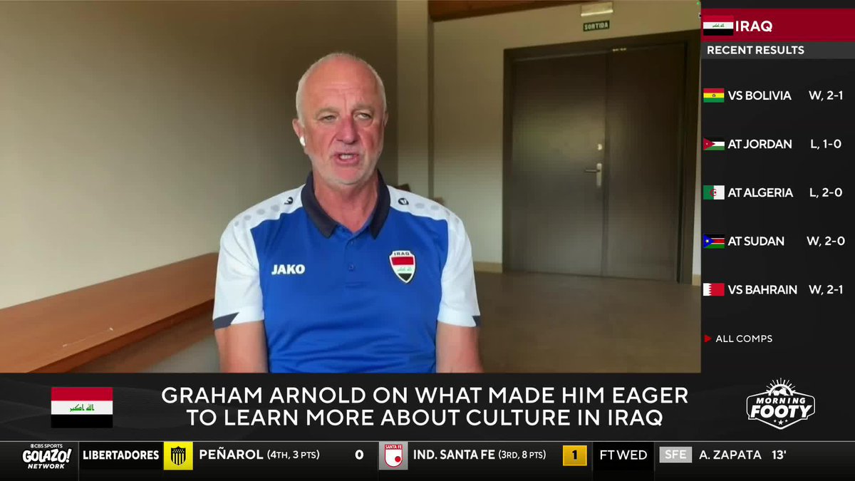 "If I didn't do that and invest my time into it, we would never have qualified [for the World Cup]" Iraq national team coach Graham Arnold explains why he immersed himself in Iraqi culture soon after taking the job 🗣️