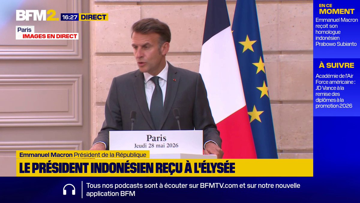Emmanuel Macron: "La situation est intenable et inacceptable. Rien ne justifie aujourd'hui les frappes qui sont conduites sur le sud du Liban" #BFM2