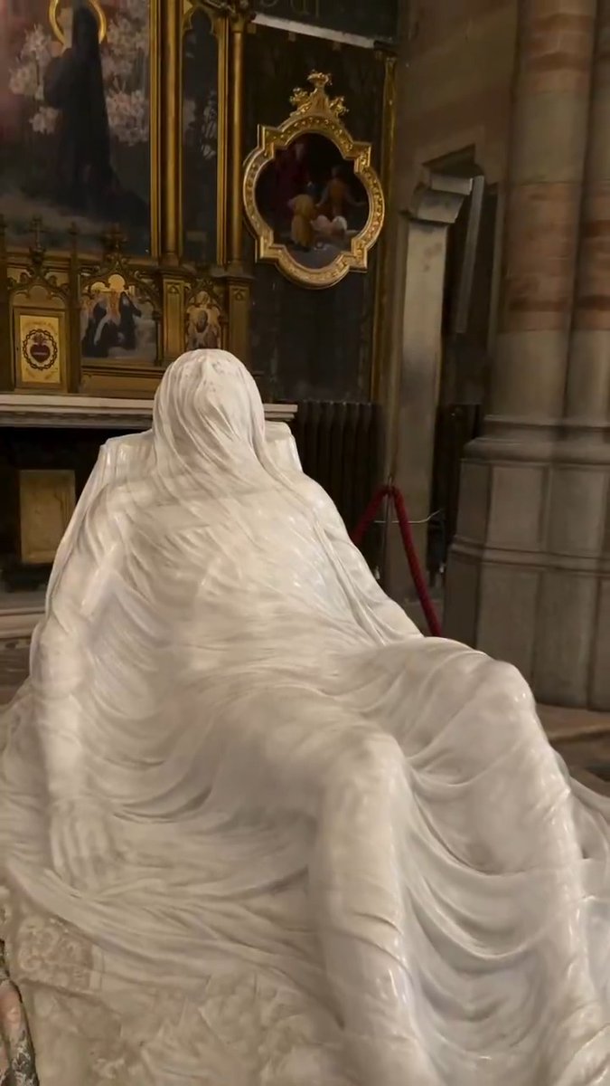 2022 ‼️ This was made in 2022! Veiled Christ by Albino Sirsi, carved from a single block of Carrara marble, entirely by hand with hammer and chisel. No machines. Six years of work. 📍 Church of the Sacred Heart of Suffrage, Rome. Art like this still exists 🔥