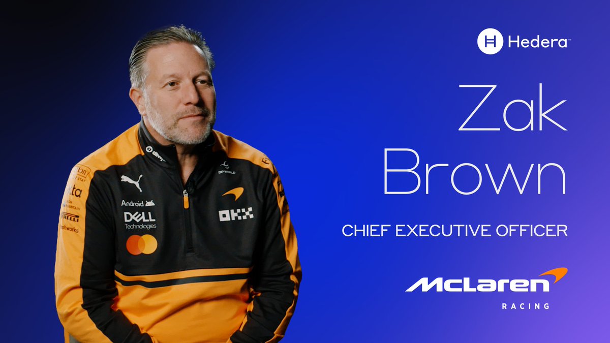 🏎️ @zbrownCEO, CEO of McLaren Racing, on innovation, partnerships, and McLaren Racing’s role as a Hedera Council member. 👇