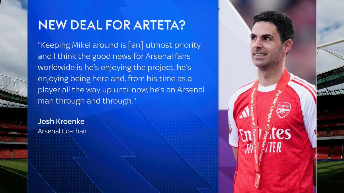 "Keeping Mikel [Arteta] is an utmost priority" "We have a chance to dominate" Arsenal co-chair Josh Kroenke on Mikel Arteta's future and the opportunity of creating a dynasty 🔴