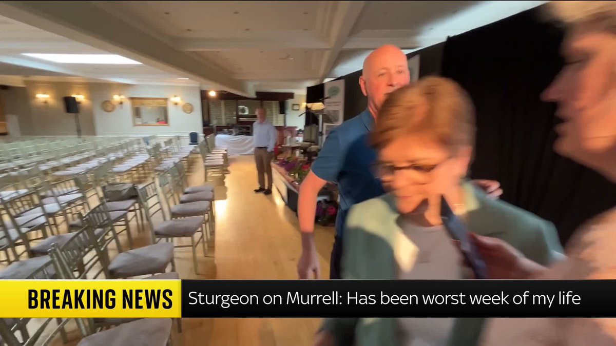 Nicola Sturgeon ignores questions from Sky's Connor Gillies about her estranged husband Peter Murrell's guilty plea on charges of embezzling more than £400,000 from the SNP whilst he was the party's chief executive. 🔗 📺 Sky 501 and YouTube