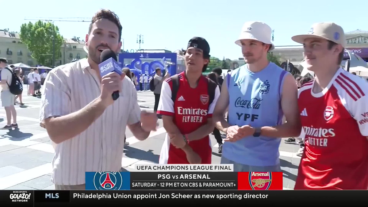 "It's going to be EIGHT-ONE PSG" 😅 Nico Cantor meets fans from around the world in Budapest to get their Champions League final predictions 🎤