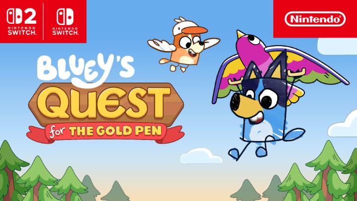 Help Bluey bring the Gold Pen home in this original story written by the show's creator Joe Brumm! Hand-drawn worlds, hidden treasures, and playful puzzles await on Nintendo Switch 2 and Nintendo Switch: