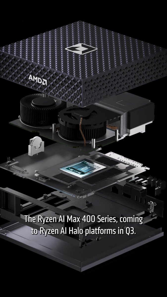AMD Ryzen AI Max PRO 400 Series processors are coming to Ryzen AI Halo platforms in Q3. Built to support a new class of local AI workloads, Ryzen AI Halo is designed for more agents running in parallel, more intelligence operating locally, and systems that reason and adapt in real time.