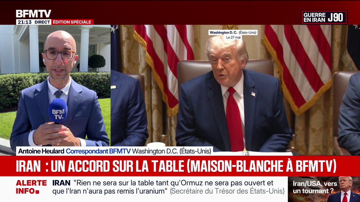 Iran: la Maison Blanche confirme à BFMTV qu'un accord pour mettre fin à la guerre est sur la table