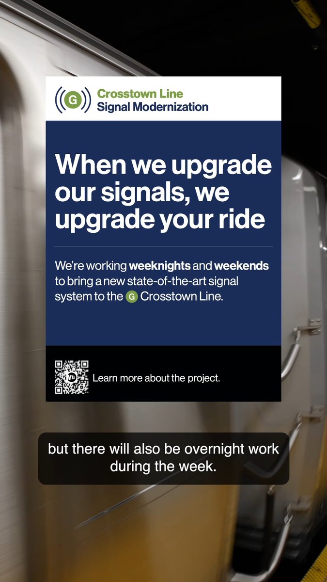 This summer, we're continuing our work to improve signals and stations on the G, which means there are more service changes coming. For more information and travel alternatives, visit our website: