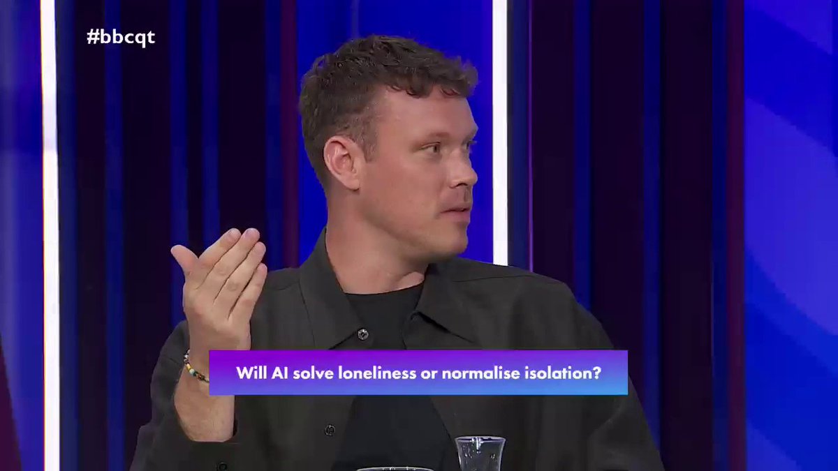 “People are more honest with a chatbot, because there’s not a human on the other side” CEO of Synthesia Victor Riparbelli says there are “so many positives” to AI chatbots, and says we should focus on “the problems in front of us” not hypotheticals #bbcqt