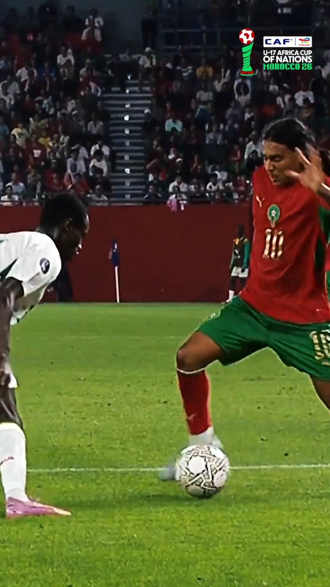 Ilian Hadidi with the kind of flair you can’t teach. 🤩🇲🇦 #TotalEnergiesAFCONU17