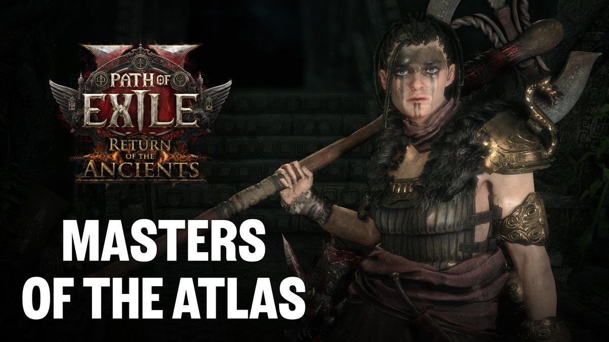 Masters of the Atlas introduces Ascendancy-style endgame progression in Return of the Ancients. Choose from powerful Masters like Jado of the Order of the Djinn or the monster hunter Hilda, each offering unique bonuses! Learn more here: