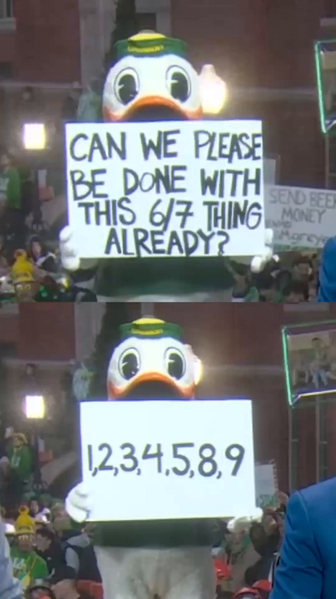 100 seconds of the Oregon Duck being chaotic in honor of 100 days until College GameDay is back 😂