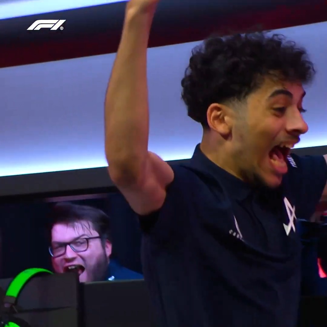 When the news broke, the Welsh dragon roared! 🏴 Otis Lawrence is the 2026 F1 Sim Racing Champion 🏆 #F1 #F1Esports