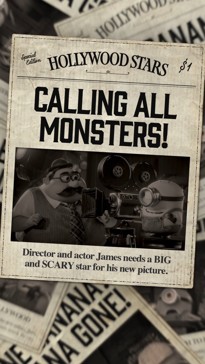no previous acting experience required. See Minions &amp; Monsters, only in theaters July 1.