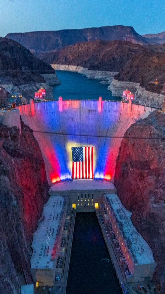 The Hoover Dam is marking the United States’ 250th anniversary with a 300 foot tall flag and a lighting display. The decor started on Memorial Day and will continue until July 4th, though weather can affect the display.