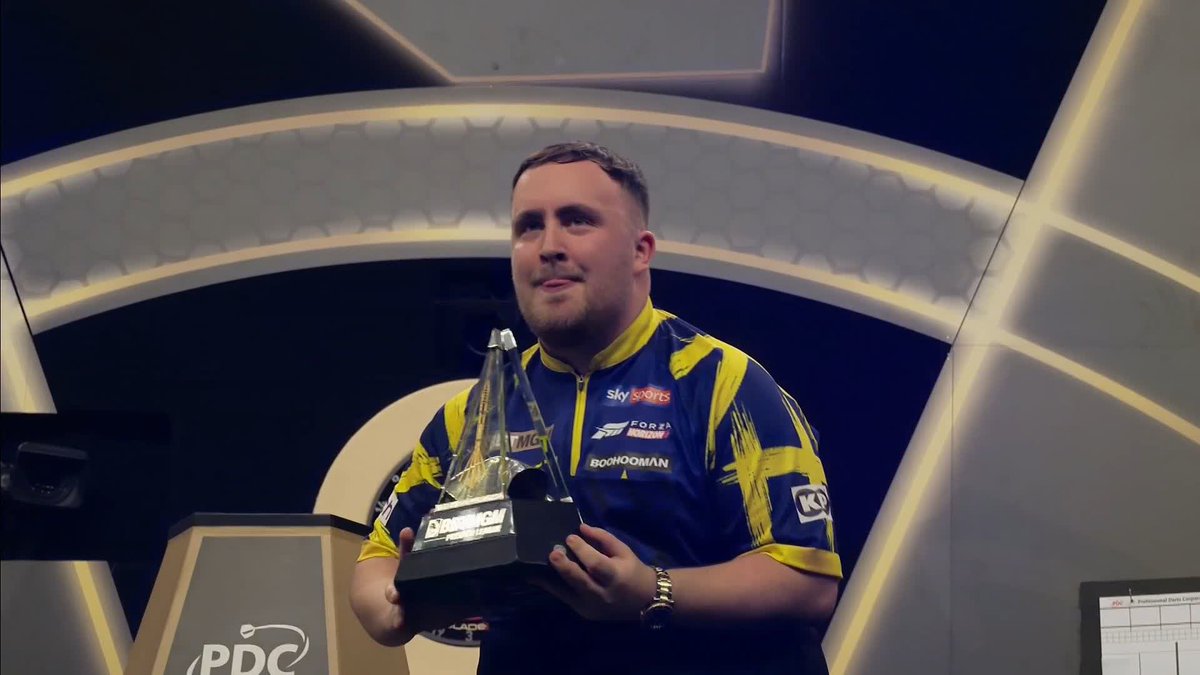 Luke Littler gets his hands on the trophy after an incredible final! ๐๐ฅ