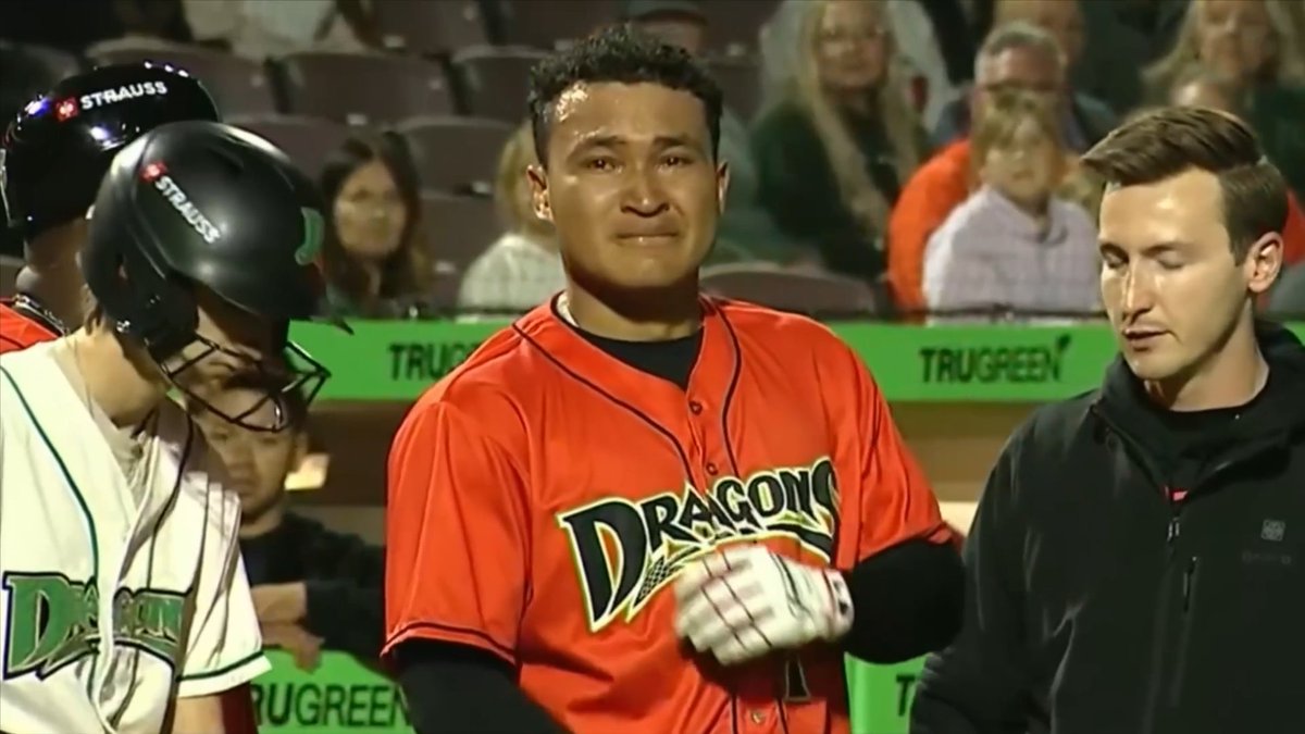 Umpire ejects pitcher for shouting in the direction of the crying batter, a breakdown