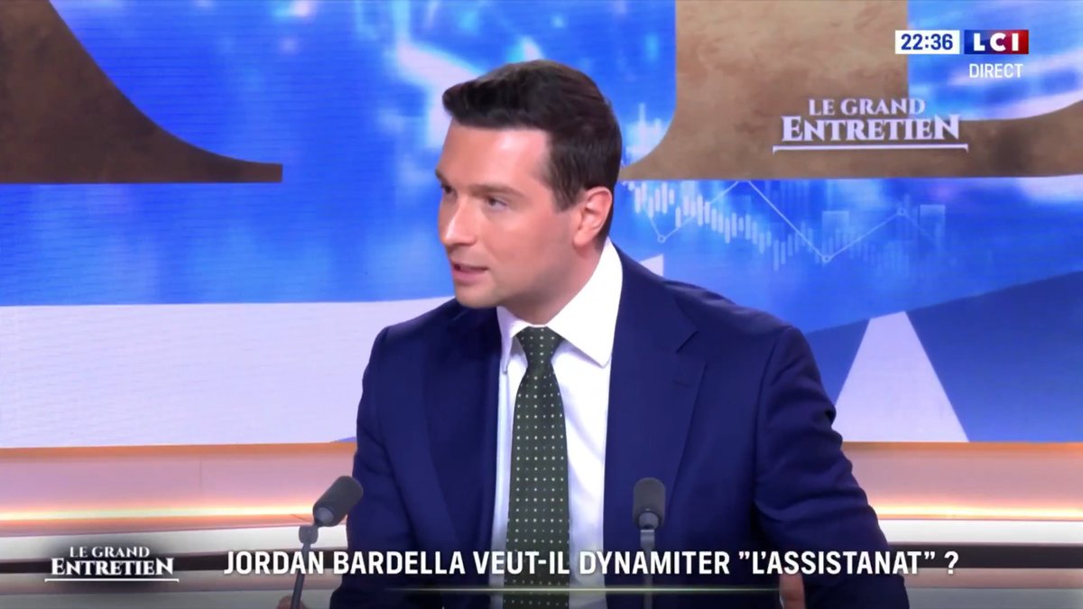 Le modèle social français est beaucoup trop généreux. La solidarité nationale doit redevenir nationale : avec nous, les aides sociales seront réservées aux citoyens de nationalité française. #LeGrandEntretien