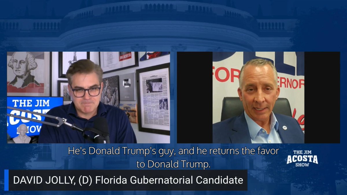 This race is about change versus more of the same. We're unifying our party and building a coalition with independents and Republicans. My friends in the GOP primary right now are like four snakes in a bag. Listen in to my conversation with Jim Acosta. Let's fix housing, healthcare, and education. Be a part of Florida's next chapter.