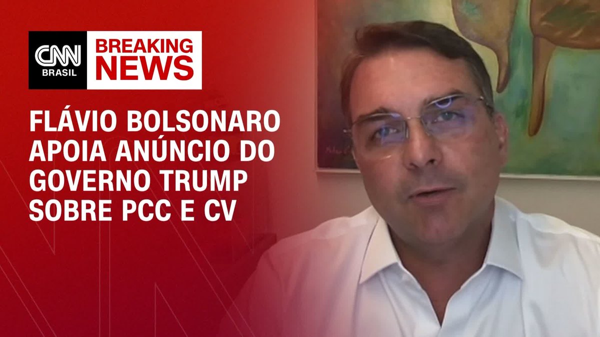 Flávio Bolsonaro apoia anúncio do governo Trump sobre PCC e CV; assista #HoraH