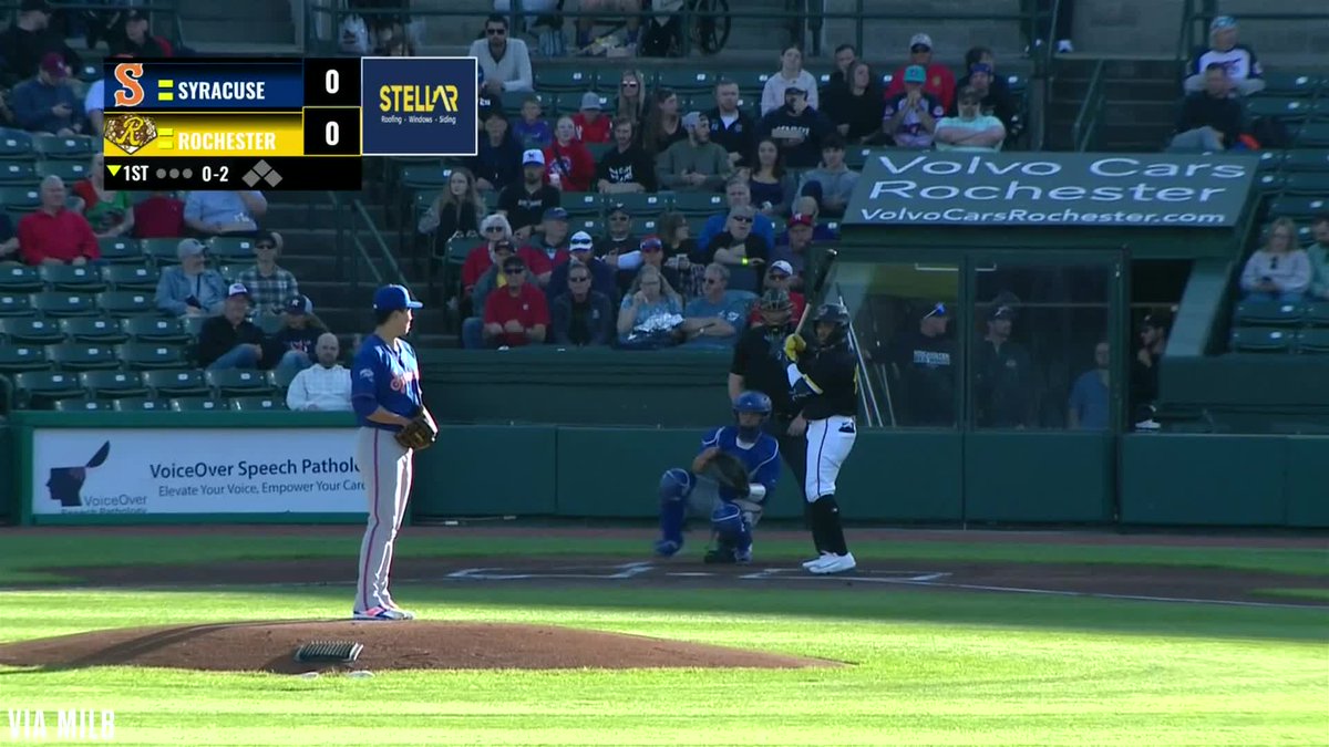 Kodai Senga strikes out the side in the first inning in his rehab start for Syracuse