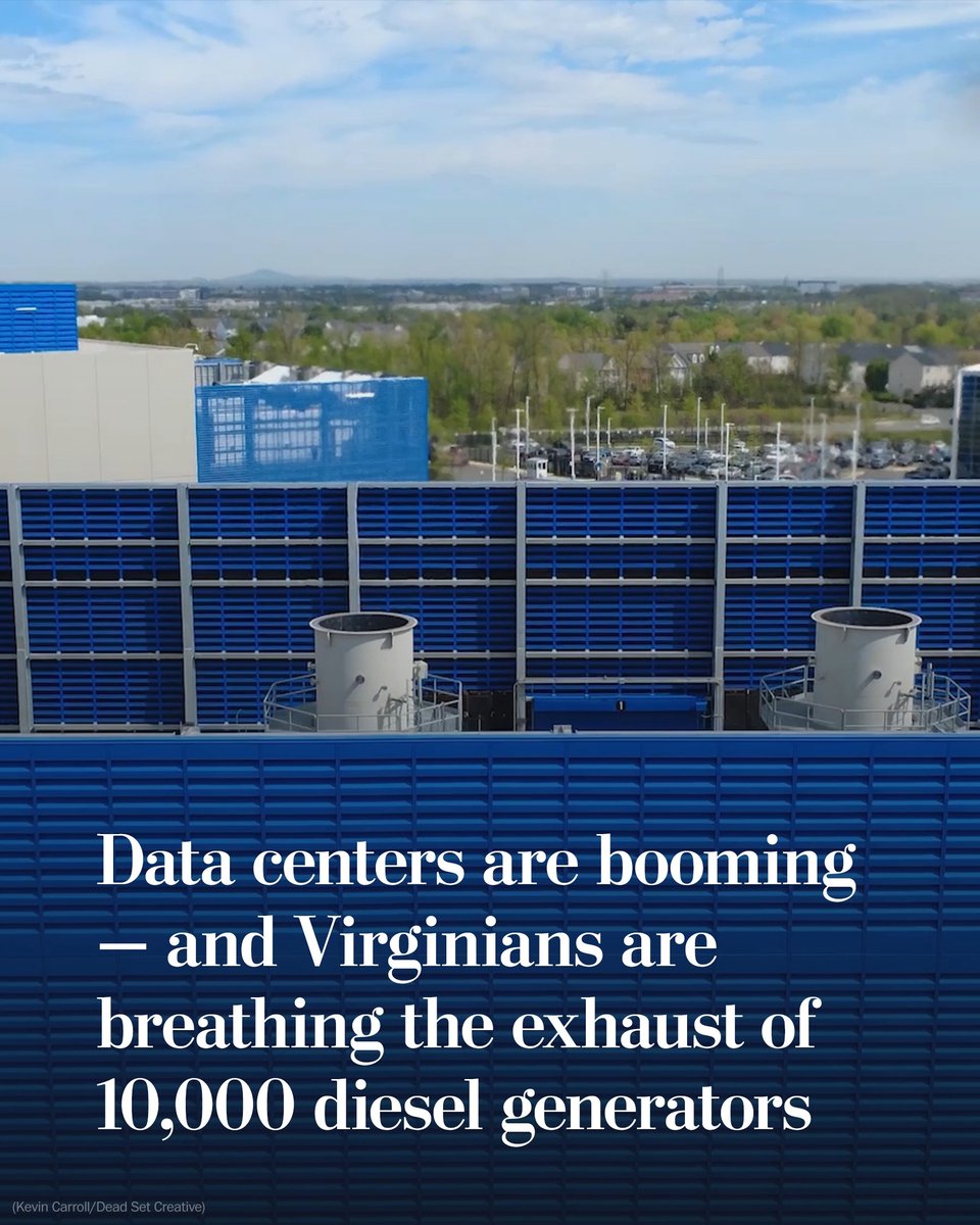 Most data centers have semitruck-sized diesel backup generators, making sporadic smoke plumes a fact of life for many in Virginia. An analysis of the emissions found that pollution from the generators could cause respiratory symptoms and premature death.
