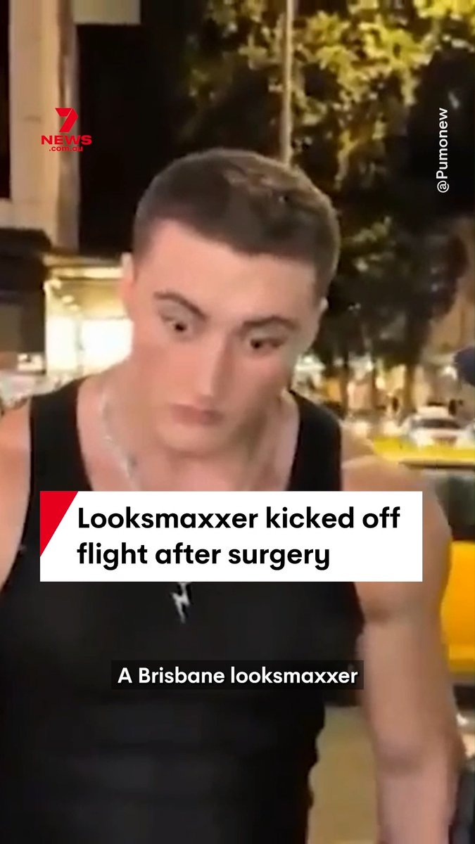 Brisbane looksmaxxer ‘Androgenic’ was kicked off a Jetstar flight after cabin crew said he appeared drowsy and ill. The influencer was in Bangkok for cosmetic surgery and was still wearing bandages when he boarded the plane. #Looksmaxxing #Surgery #Influencer #Looksmaxxer